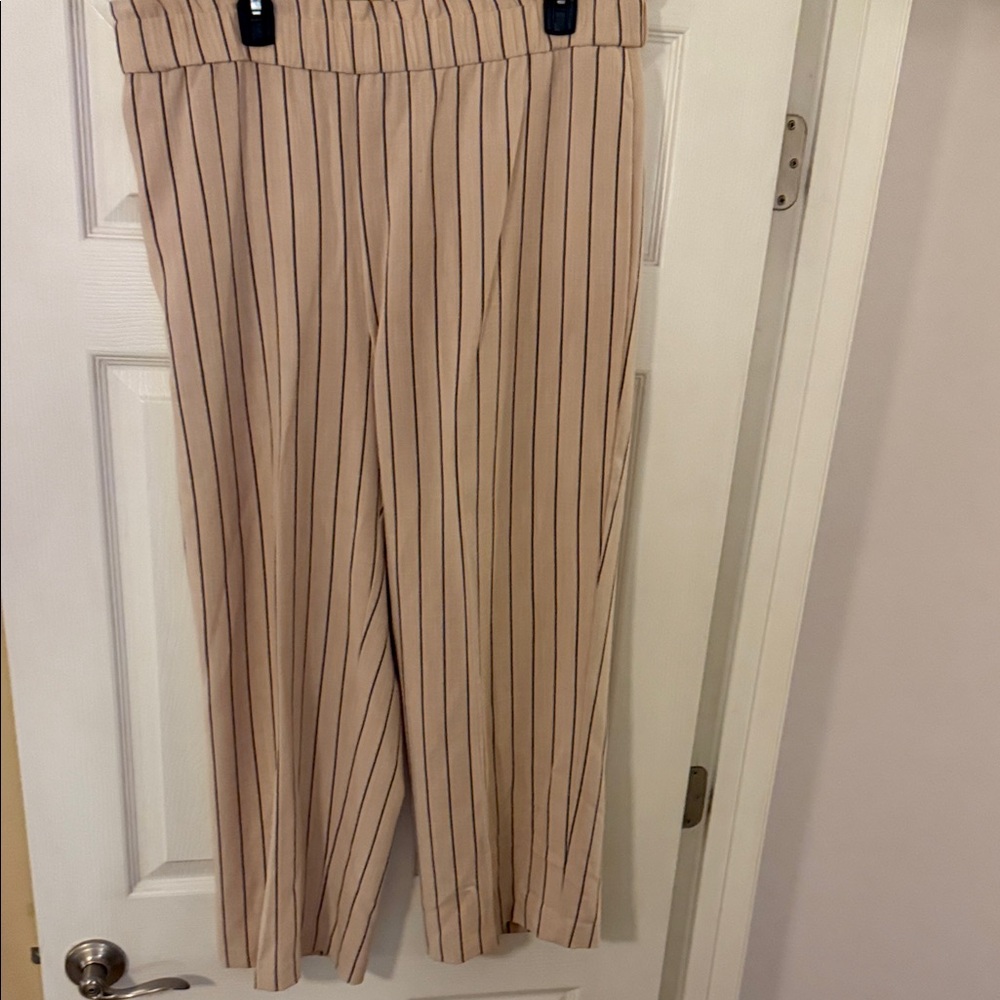 Worthington Beige Striped Women's Trousers